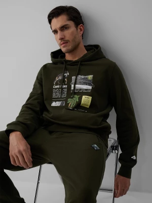 Obrázek produktu 4F Mikina tepláková regular s kapucí pánská - khaki