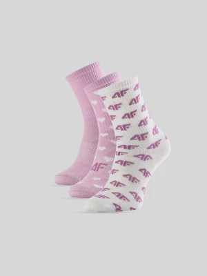 Obrázek produktu 4F Dlouhé ponožky (3-pack) dívčí - růžové
