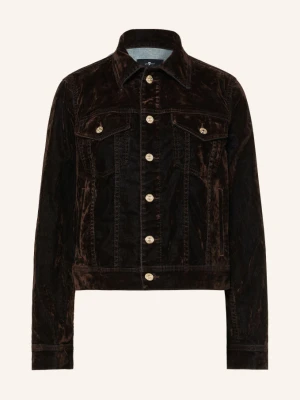 Obrázek produktu 7 For All Mankind Sametová Bunda Adi Trucker 3te flock brown