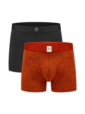 Obrázek produktu A-dam Boxerky 'Ginger Scoutmap' rezavě červená / černá