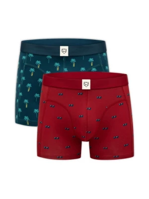 Obrázek produktu A-dam Boxerky 'Sunnies' námořnická modř / aqua modrá / žlutá / krvavě červená