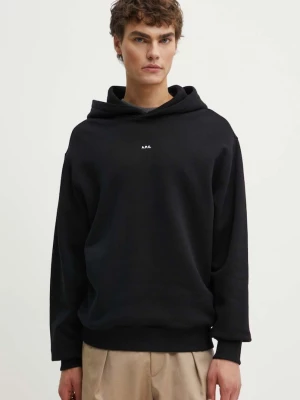 Obrázek produktu A.P.C. Bavlněná mikina A.P.C. hoodie boxy micro logo GOTS černá