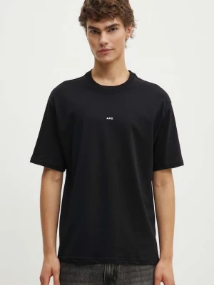 Obrázek produktu A.P.C. Bavlněné tričko A.P.C. t-shirt boxy micro logo GOTS černá