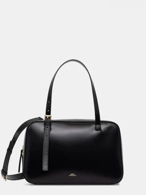 Obrázek produktu A.P.C. crossbody kabelka dámská kožená SAC VIRGINIE BOX černá