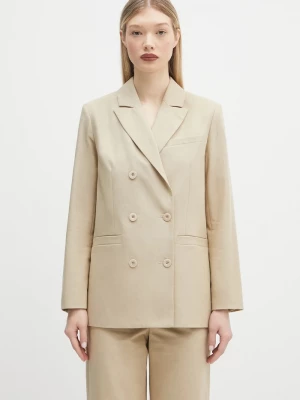 Obrázek produktu A.P.C. dvouřadé sako dámské bavlněné veste lucy béžová