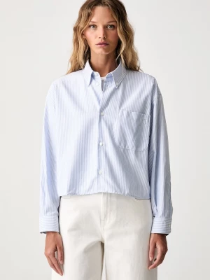 Obrázek produktu A.P.C. košile dámská bavlněná chemise sophia button down logo modrá