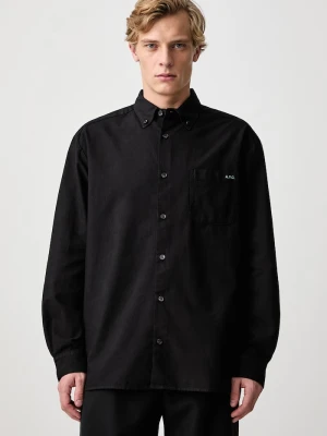 Obrázek produktu A.P.C. košile pánská bavlněná Mateo Logo černá