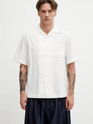 Obrázek produktu A.P.C. košile pánská s příměsí lnu Chemise Manches Courtes béžová