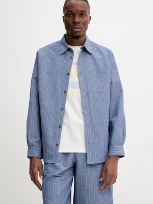 Obrázek produktu A.P.C. Košile s příměsí lnu A.P.C. chemise malo modrá