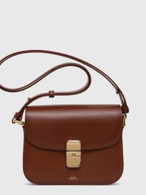 Obrázek produktu A.P.C. Kožená kabelka A.P.C. Grace Small hnědá