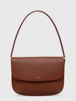 Obrázek produktu A.P.C. Kožená kabelka A.P.C. sac sarah shoulder hnědá