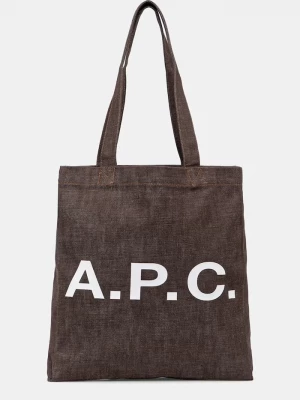 Obrázek produktu A.P.C. taška bavlněná TOTE LOU hnědá