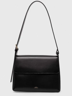 Obrázek produktu A.P.C. taška dámská kožená Sac Virginie Flap černá