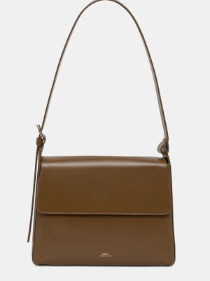 Obrázek produktu A.P.C. taška dámská kožená Sac Virginie Flap hnědá