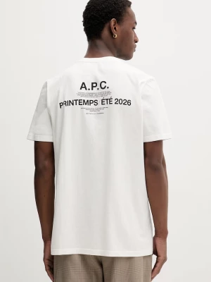 Obrázek produktu A.P.C. tričko pánské bavlněné béžová