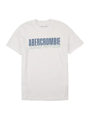 Obrázek produktu Abercrombie & Fitch Tričko 'BRICK TYPE' safírová / jedle / bílá