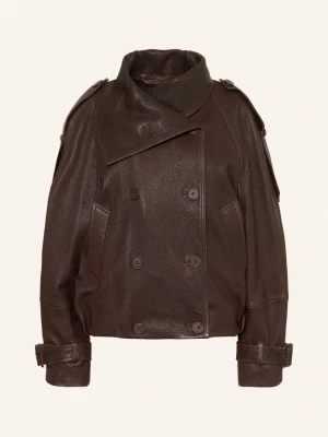 Obrázek produktu Acne Studios Kožená Bunda tmavě hnědá