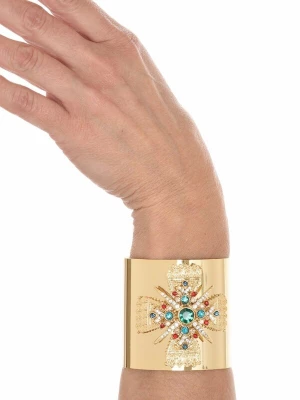Obrázek produktu Addicted2 Náramek 'Croce del sud bracciale cuff placcato oro con cristalli Swarovski' zlatá