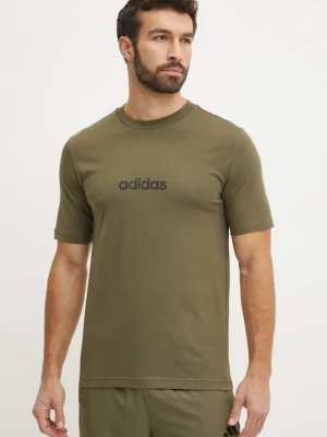Obrázek produktu adidas Bavlněné tričko adidas Essentials Linear zelená