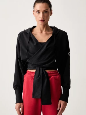 Obrázek produktu adidas by Stella McCartney mikina kapucí dámská bavlněná černá
