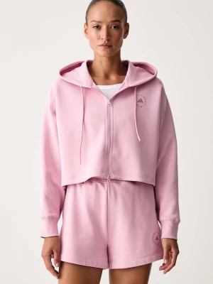 Obrázek produktu adidas by Stella McCartney rozepínací mikina s kapucí dámská s bavlnou růžová