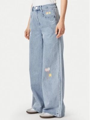 Obrázek produktu adidas Jeansy Care Bear High Rise KQ6748 Světle modrá Wide Leg