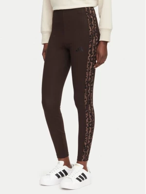 Obrázek produktu adidas Legíny Seasonal Essentials Animal Print 3-Stripes KV9302 Hnědá Slim Fit
