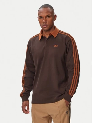 Obrázek produktu adidas Mikina 3-Stripes Rugby Longsleeve Polo KE4112 Hnědá Regular Fit