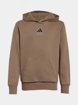 Obrázek produktu adidas mikina s kapucí dětská s bavlnou hnědá