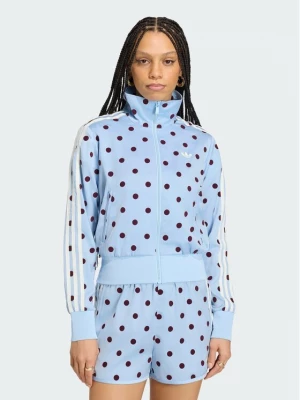Obrázek produktu adidas Mikina Satin Polka Dots Tt Track Top KV1167 Světle modrá Regular Fit