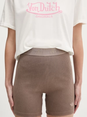 Obrázek produktu adidas Originals cyklistické šortky dámské bavlněné s elastanem hnědá