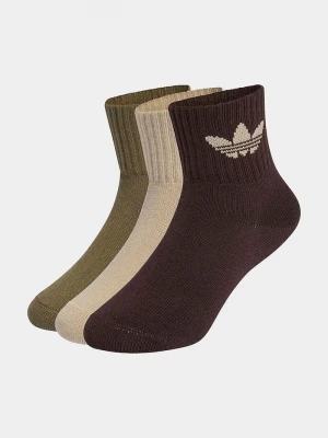Obrázek produktu adidas Originals Dětské ponožky s bavlnou adidas Originals 3-pack hnědá