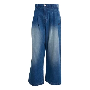Obrázek produktu ADIDAS ORIGINALS Džíny se sklady v pase 'JEANS MID-RISE WIDE' modrá džínovina