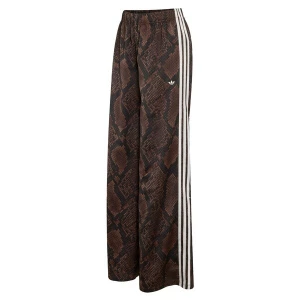 Obrázek produktu ADIDAS ORIGINALS Kalhoty 'SATIN SNAKE PRINT WIDE LEG TRACK' tmavě hnědá / černá / bílá