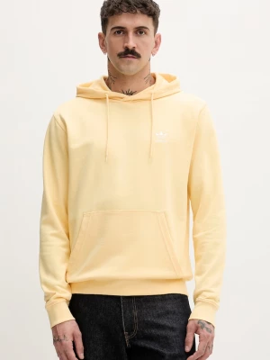 Obrázek produktu adidas Originals mikina s kapucí pánská bavlněná žlutá