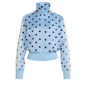 Obrázek produktu ADIDAS ORIGINALS Mikina 'SATIN POLKA DOTS TT Track' pastelová modrá / karmínově červené / bílá
