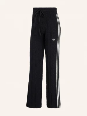 Obrázek produktu Adidas Originals Pletené Kalhoty Sst Wide Leg S Galonovými Pruhy černá / bílá