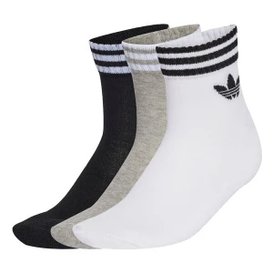 Obrázek produktu ADIDAS ORIGINALS Ponožky '3-Stripes Ankle 3 Pairs' šedý melír / černá / bílá