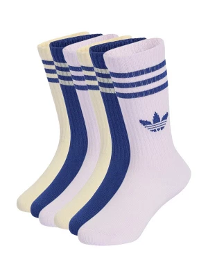 Obrázek produktu ADIDAS ORIGINALS Ponožky '3-Stripes Crew 6 Pairs Kids' marine modrá / pastelově žlutá / světle fialová