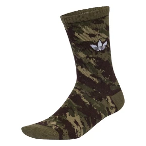 Obrázek produktu ADIDAS ORIGINALS Ponožky 'CAMO CREW 2 PAIRS' čokoládová / zelená / světle zelená / bílá