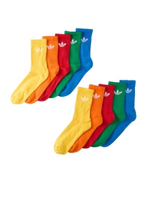 Obrázek produktu ADIDAS ORIGINALS Ponožky 'TREFOIL CREW 10 PAIRS' žlutá / zelená / oranžová / červená