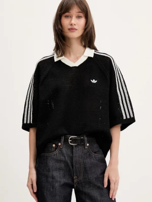 Obrázek produktu adidas Originals svetrové polo dámské prolamované Crochet černá