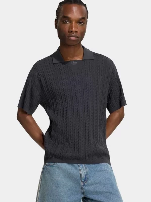 Obrázek produktu adidas Originals svetrové polo pánské bavlněné Cable Knit černá