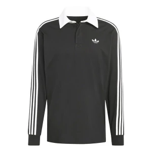 Obrázek produktu ADIDAS ORIGINALS Tričko '3-STRIPES RUGBY LONGSLEEVE' černá / bílá