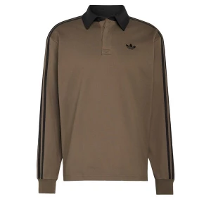 Obrázek produktu ADIDAS ORIGINALS Tričko '3-STRIPES RUGBY LONGSLEEVE' hnědá / černá
