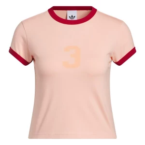Obrázek produktu ADIDAS ORIGINALS Tričko 'GRAPHIC RINGER BABY' meruňková / růže / červená