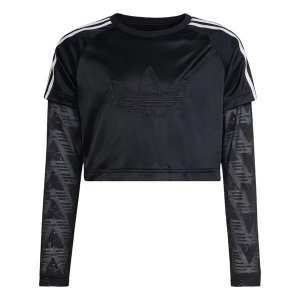 Obrázek produktu ADIDAS ORIGINALS Tričko 'LOOSE 2IN1 LACE LONGSLEEVE' šedá / černá / bílá