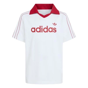 Obrázek produktu ADIDAS ORIGINALS Tričko 'LOOSE PINSTRIPE POLO' červená / bílá