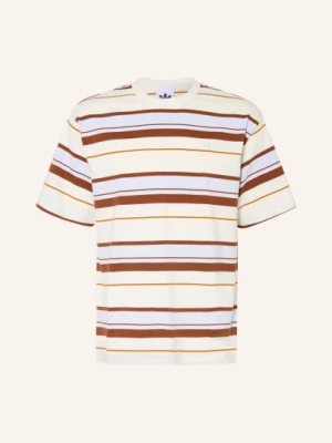 Obrázek produktu Adidas Originals Tričko Striped Crew Neck krémová / hnědá / tmavě modrá