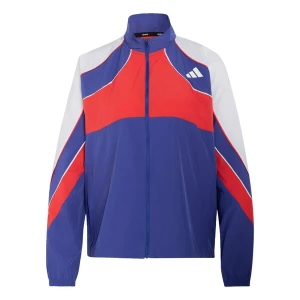 Obrázek produktu ADIDAS PERFORMANCE Sportovní bunda 'Adizero Archive' enciánová modrá / světle šedá / červená